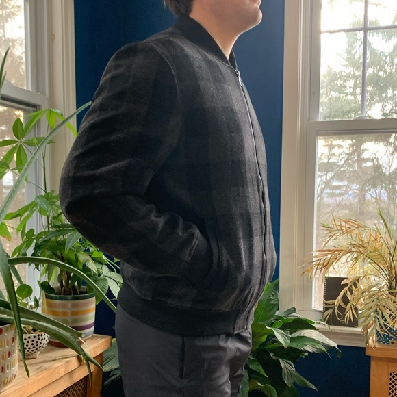Banana Republic Black and Gray Plaid Jacket - Picture 5 of 6